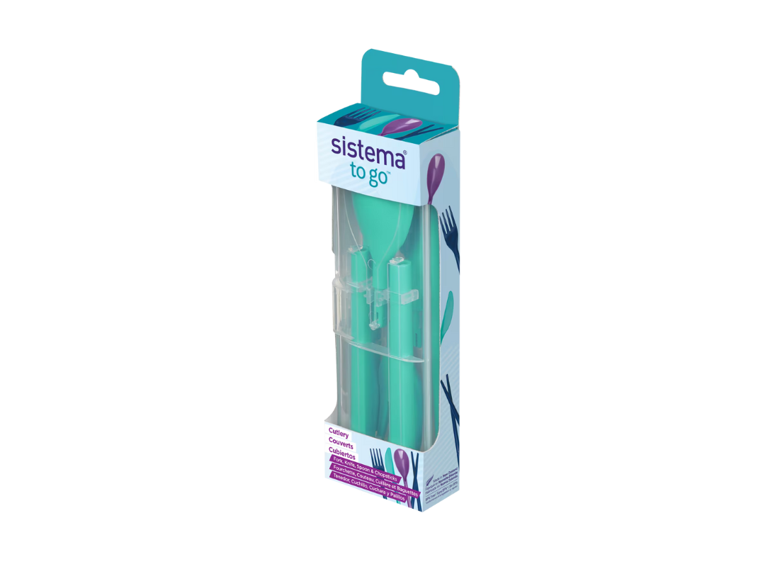 Sistema Cutlery TO GO™ – 4-in-1 Travel Utensil Set | Qatar Delivery Sistema Cutlery TO GO™ – 4-in-1 Travel Utensil Set | Qatar Delivery